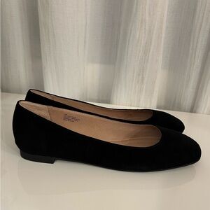J. Jill NEW Leather/Leather Black Suede Ballet Flats Size 10 M
